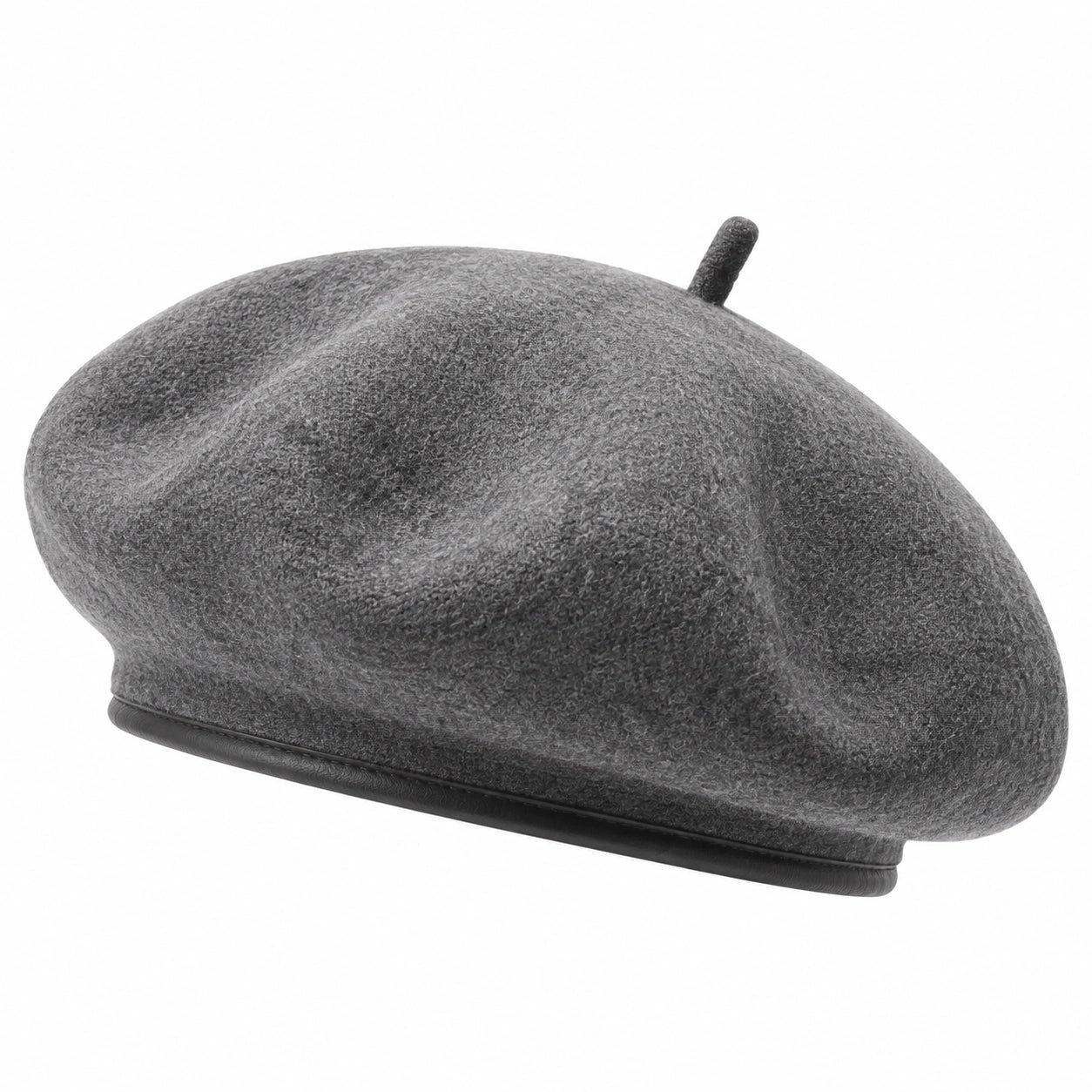 Basco unisex taglia unica in feltro grigio antracite - stile classico