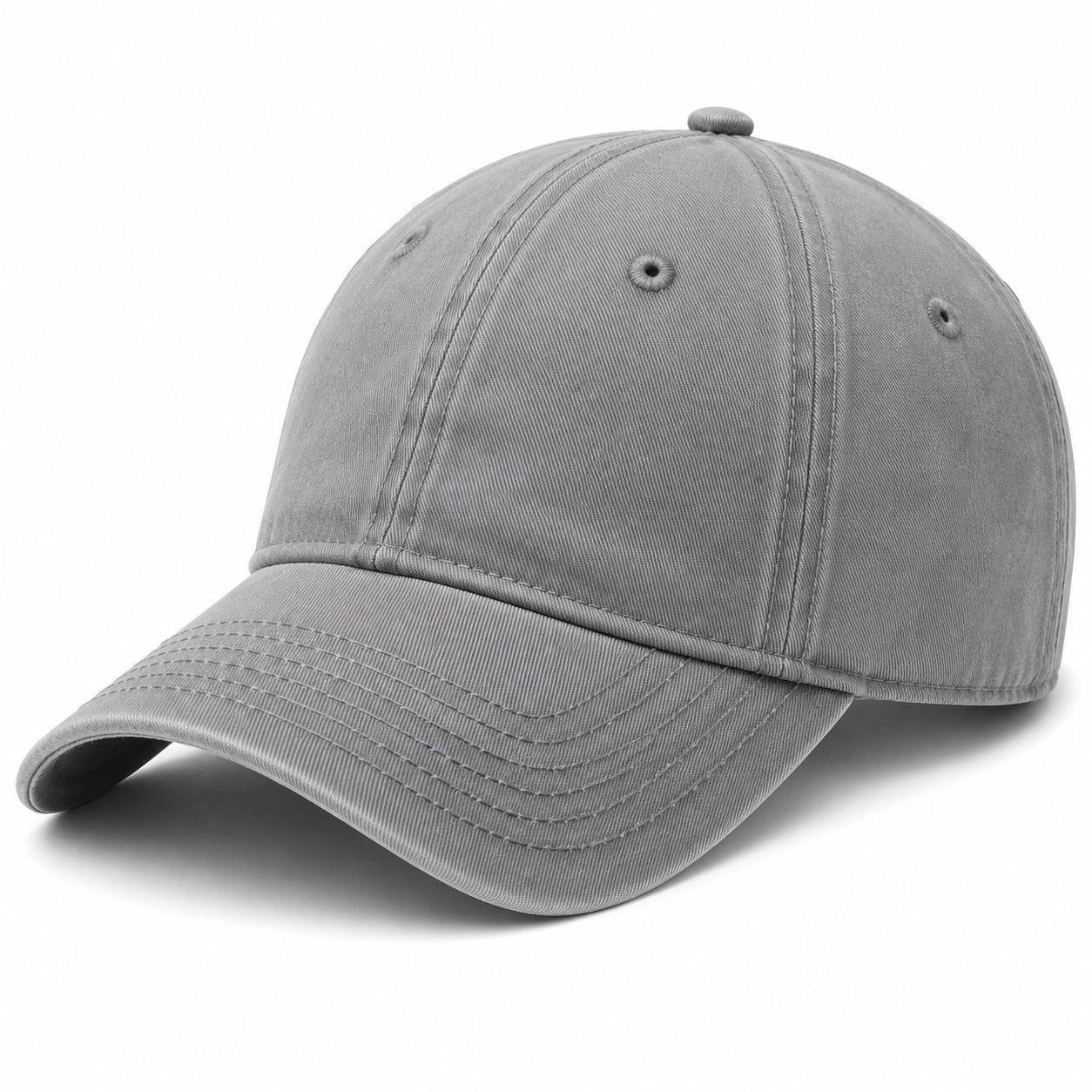 Cappellino da baseball taglia unica in tessuto grigio con visiera curva stile casual