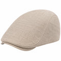 Cappello piatto taglia unica in tessuto beige - stile casual