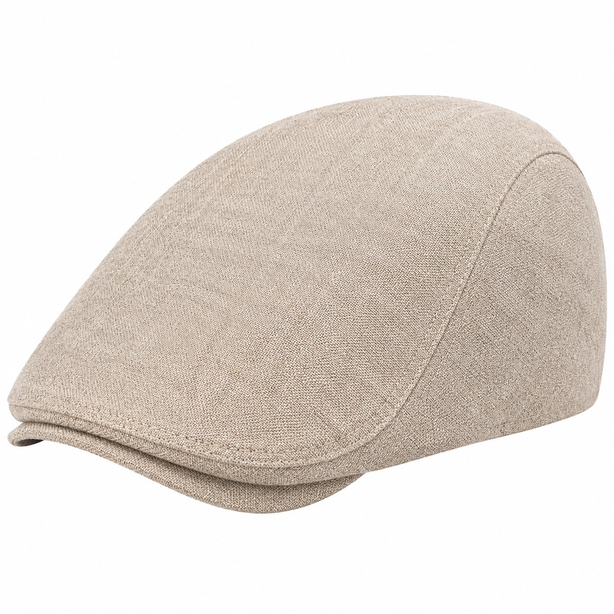 Cappello piatto taglia unica in tessuto beige - stile casual