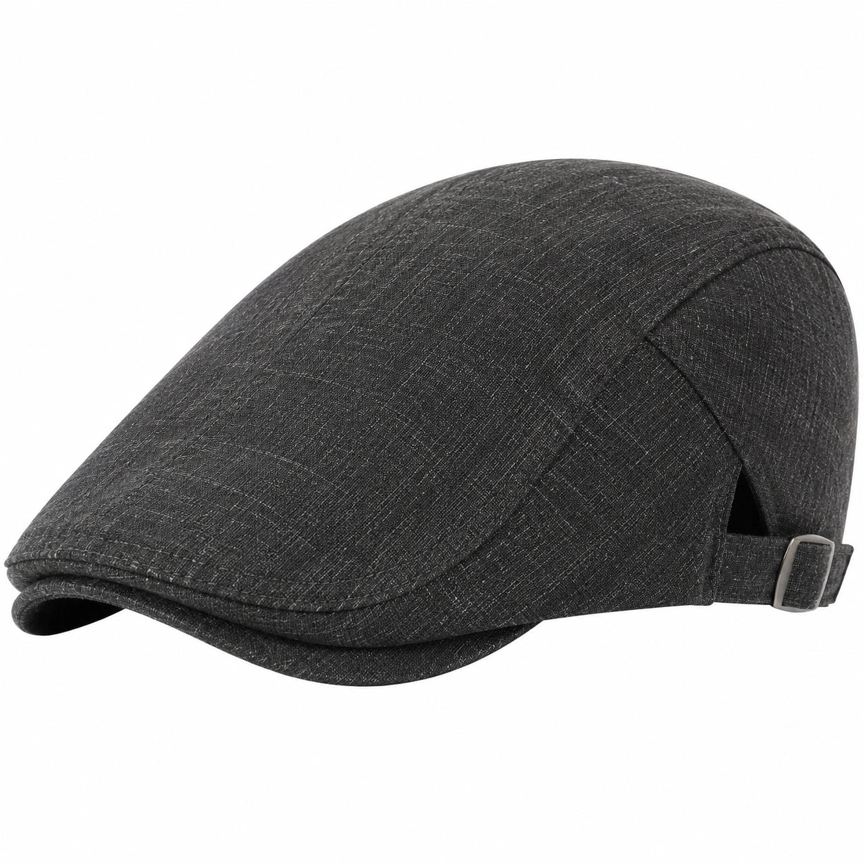 Cappello coppola taglia unica in tessuto grigio antracite regolabile stile classico