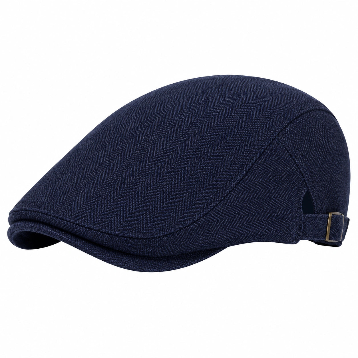 Coppola unisex taglia unica in tessuto blu navy regolabile stile classico