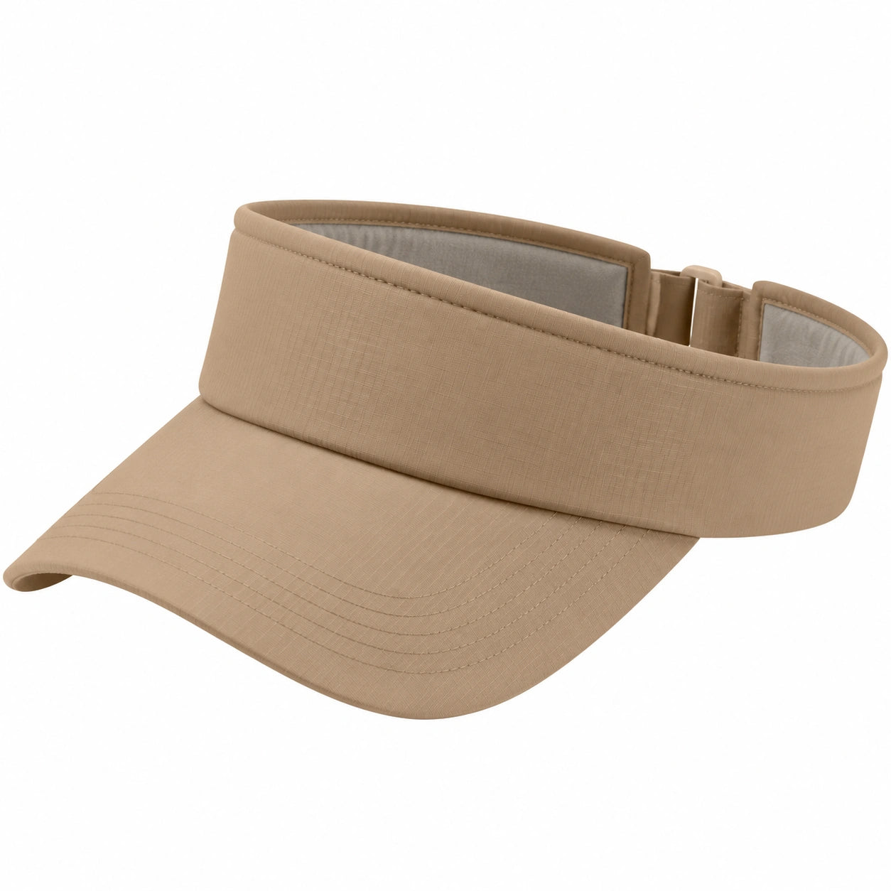 Visiera parasole taglia unica in tessuto beige regolabile