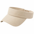 Visiera Taglia Unica in Tessuto Beige con Fascia Elastica per Uso Quotiano